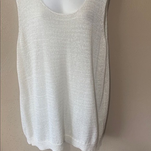 Lauren Ralph Lauren size 3X Pearl Knit Sleeveless Top - Pearl White NWT - Picture 2 of 5